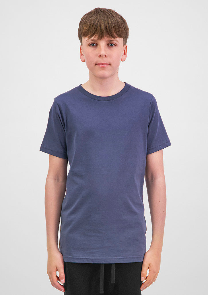 Basis Youth Short Sleeve Tee - Steel Blue