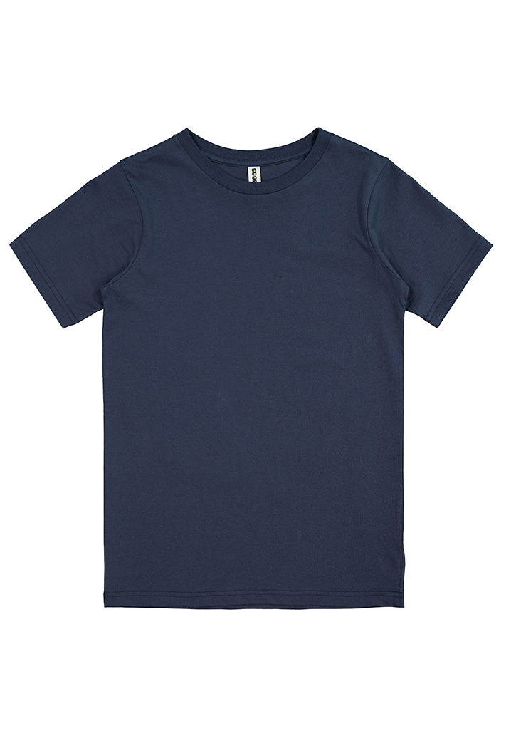 Basis Youth Short Sleeve Tee - Steel Blue (back)