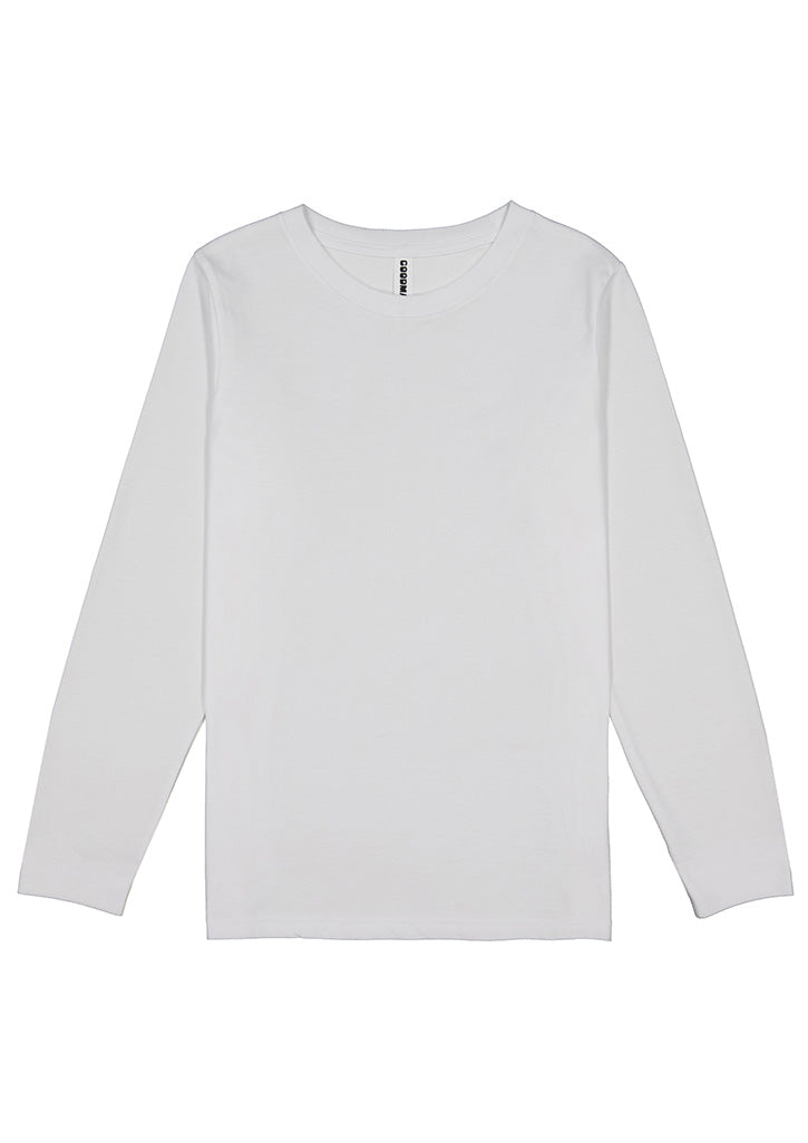 Basis Kids Long Sleeve Tee - White (back)