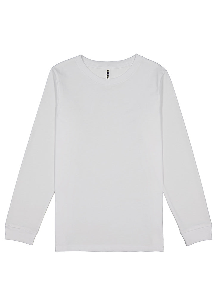Basis Youth Long Sleeve Tee - White (back)