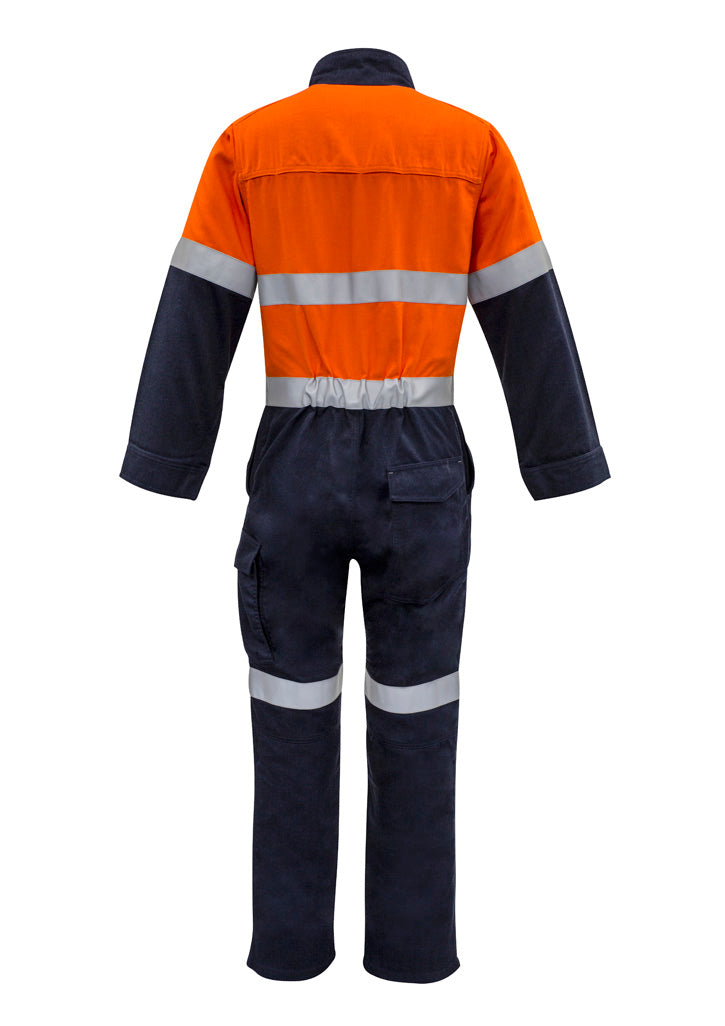 Mens Orange Flame Overall - Hoop Taped Orange/Navy back