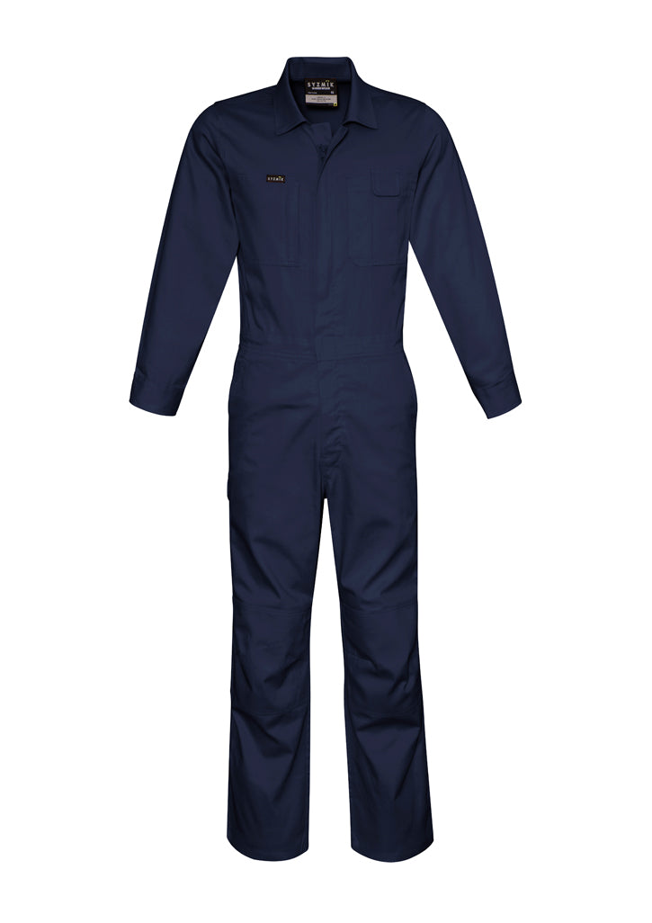 Mens Lightweight Cotton Drill Overall Navy front