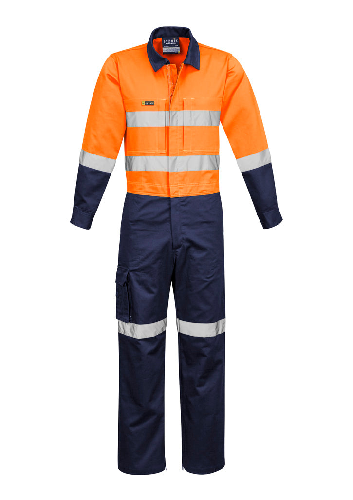 Mens Rugged Cooling Taped Overall Orange/Navy front