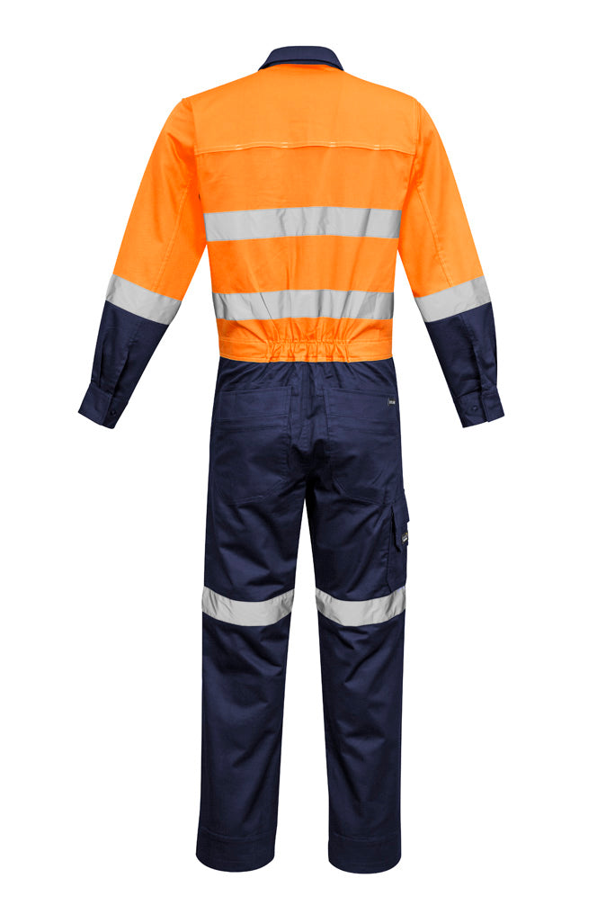 Mens Rugged Cooling Taped Overall Orange/Navy back