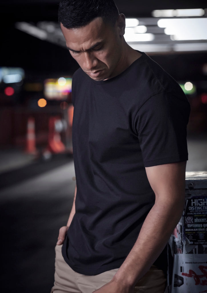 Mens Streetworx Tee  Black front