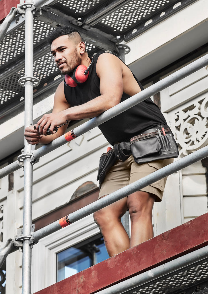 Mens Streetworx Sleeveless Tee  Black front