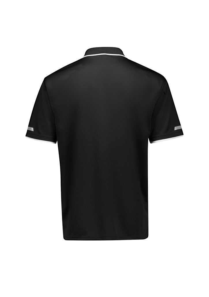 Mens Striker Short Sleeve Polo Black/White back