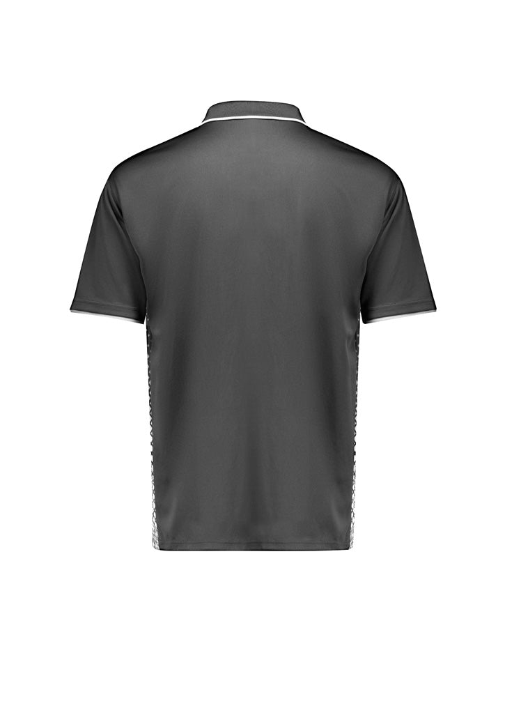 Mens Spark Short Sleeve Polo Charcoal/White back