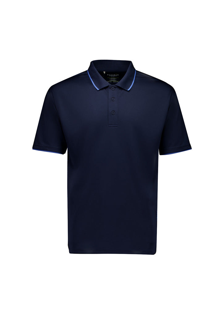 Mens Spark Short Sleeve Polo Navy/Blue back