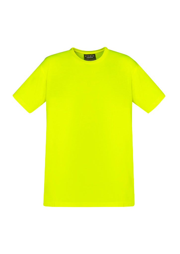 Mens Hi Vis Short Sleeve Tee Yellow back