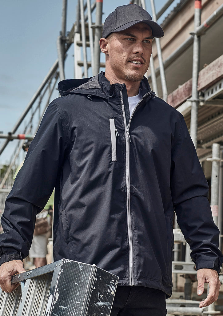 Unisex Super Light Packable Rain Jacket Black back