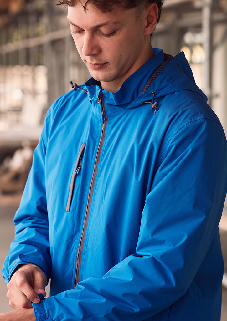 Unisex Super Light Packable Rain Jacket Cobalt back