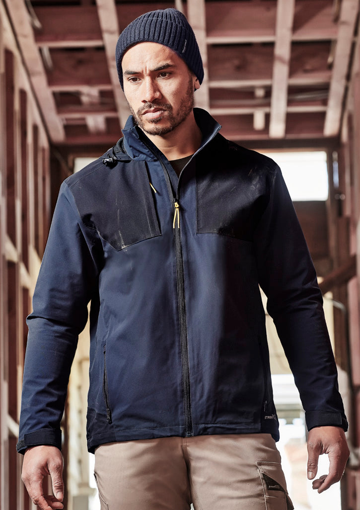 Unisex Streetworx Stretch Waterproof Jacket Navy/Dark Navy front