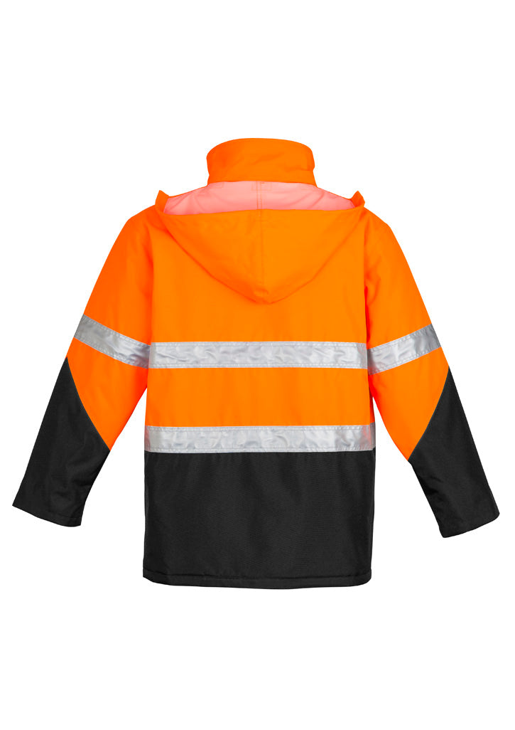 Mens Hi Vis Storm Jacket Orange/Black back