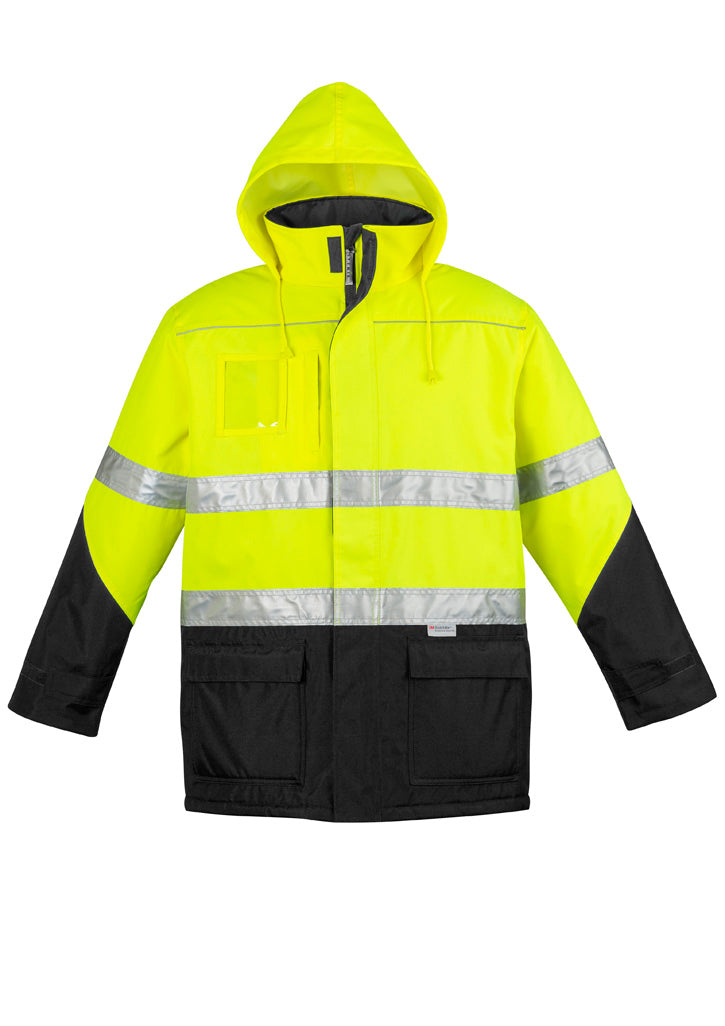 Mens Hi Vis Storm Jacket Yellow/Black front