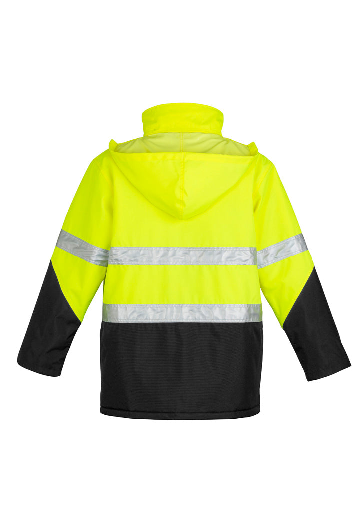 Mens Hi Vis Storm Jacket Yellow/Black back