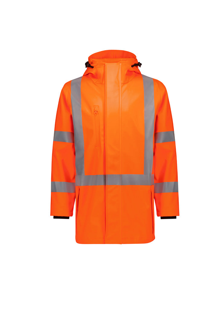 Mens Hi Vis X Back Heavy Duty Waterproof Jacket Orange back