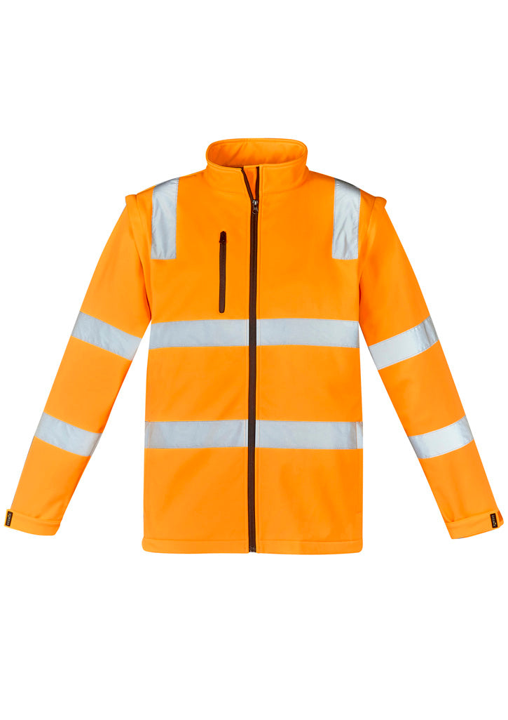 Unisex Hi Vis VIC Rail 2 In 1 Softshell Jacket Vic Rail Orange front