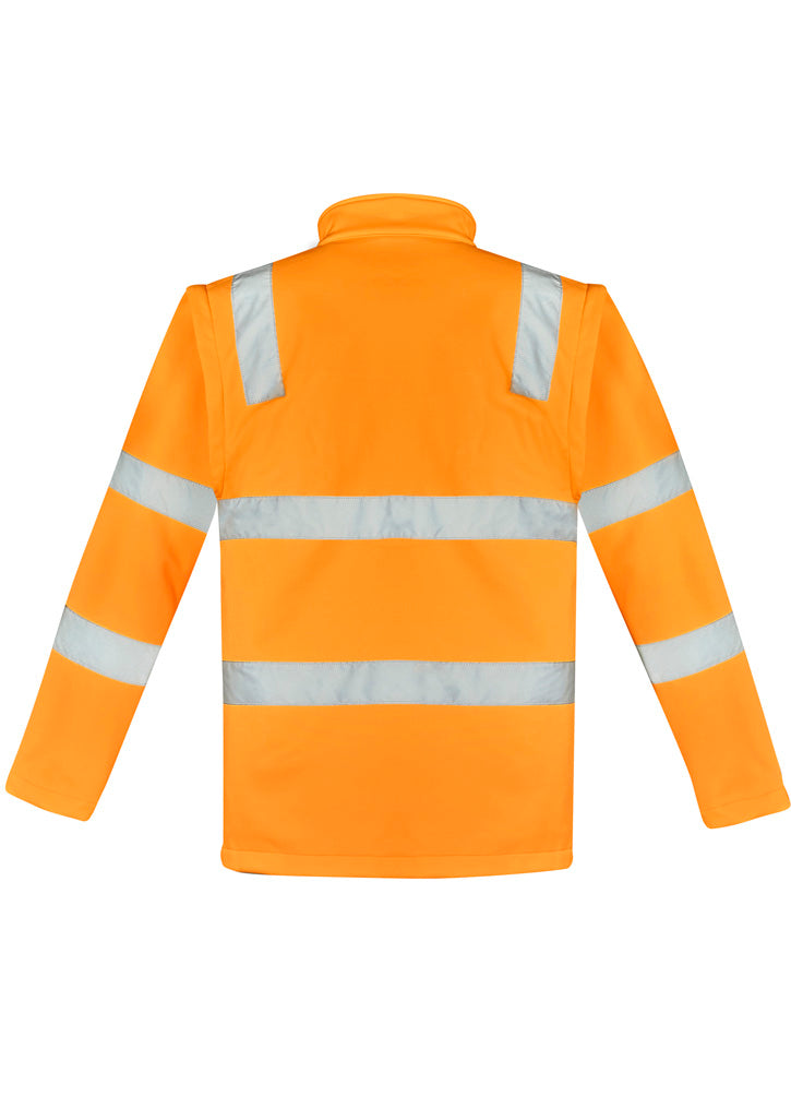 Unisex Hi Vis VIC Rail 2 In 1 Softshell Jacket Vic Rail Orange back