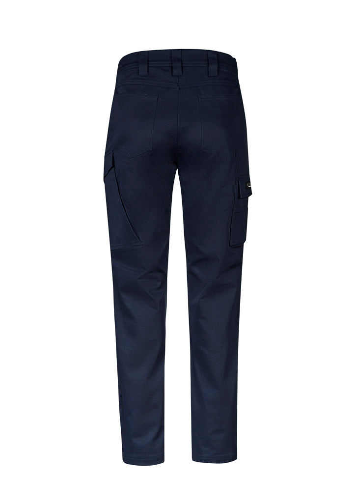 Mens Essential Basic Stretch Cargo Pant Navy back