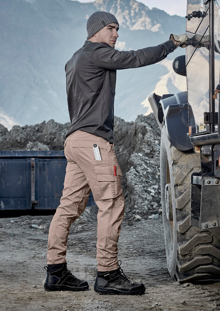 Mens Streetworx Curved Cargo Pant Khaki front