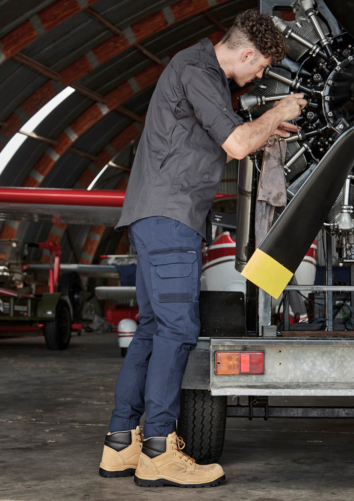 Mens Streetworx Heritage Pant - Cuffed Navy front