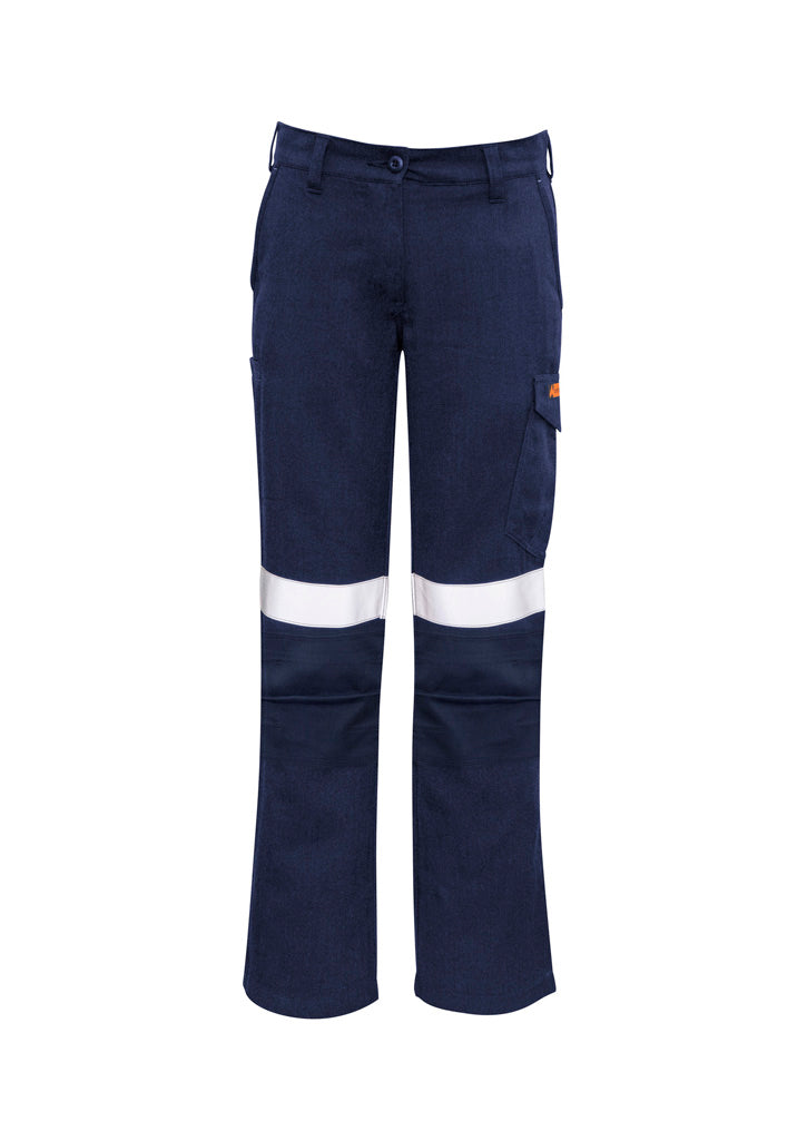 Womens Orange Flame Taped Cargo Pant Navy back