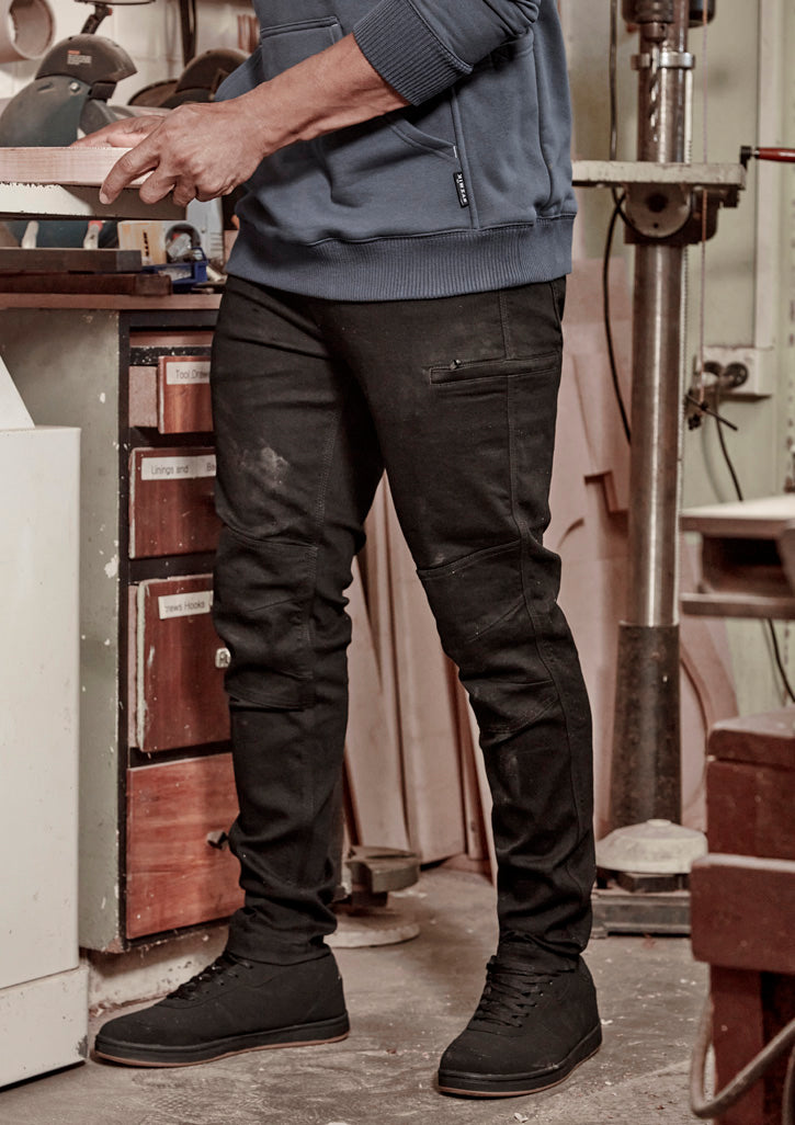 Mens Streetworx Stretch Jean Black back