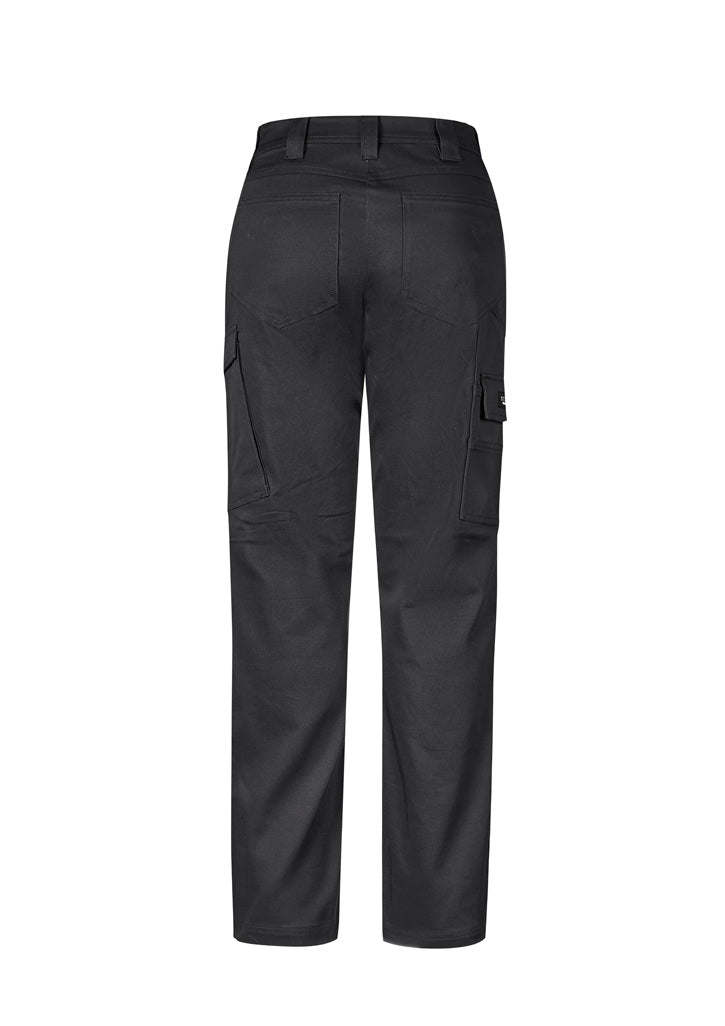 Womens Essential Basic Stretch Cargo Pant Charcoal back