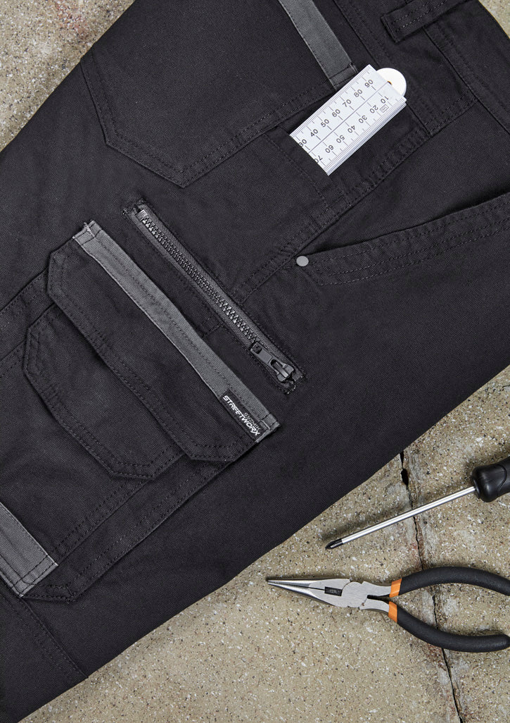 Mens Streetworx Heritage Pant Black front