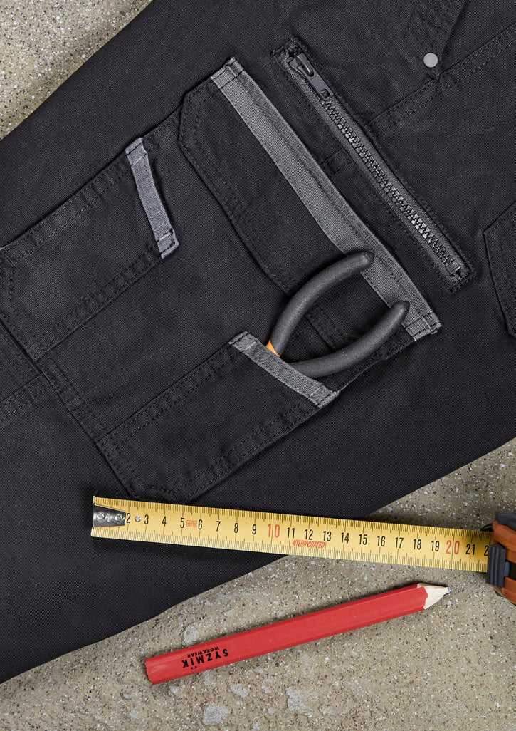 Mens Streetworx Heritage Pant Black back