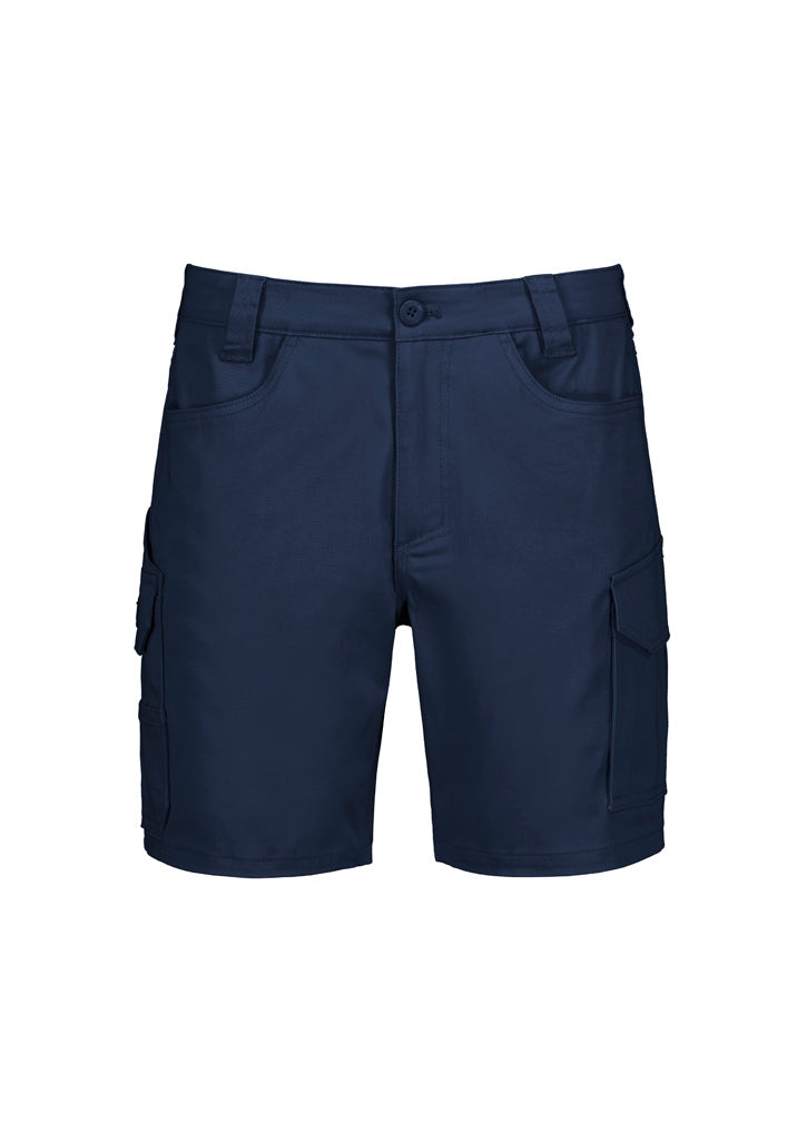 Mens Essential Stretch Cargo Short Navy back