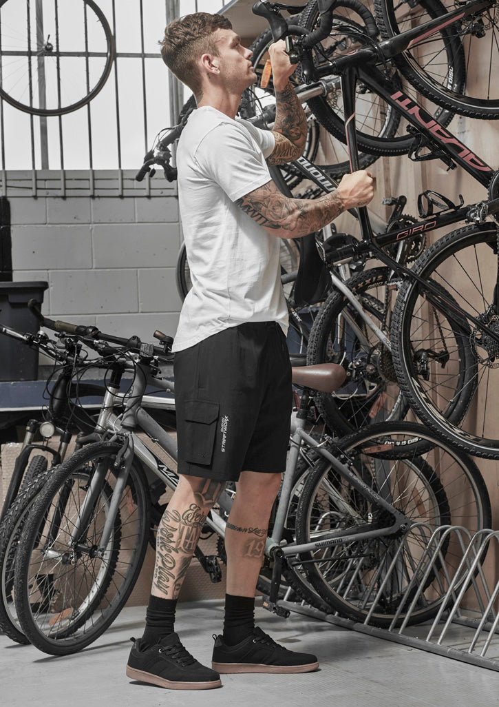 Mens Streetworx Board Short Black front