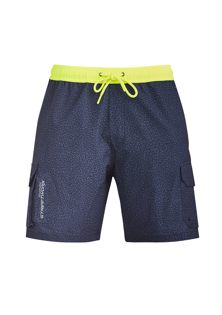 Mens Streetworx Board Short Navy Marle front