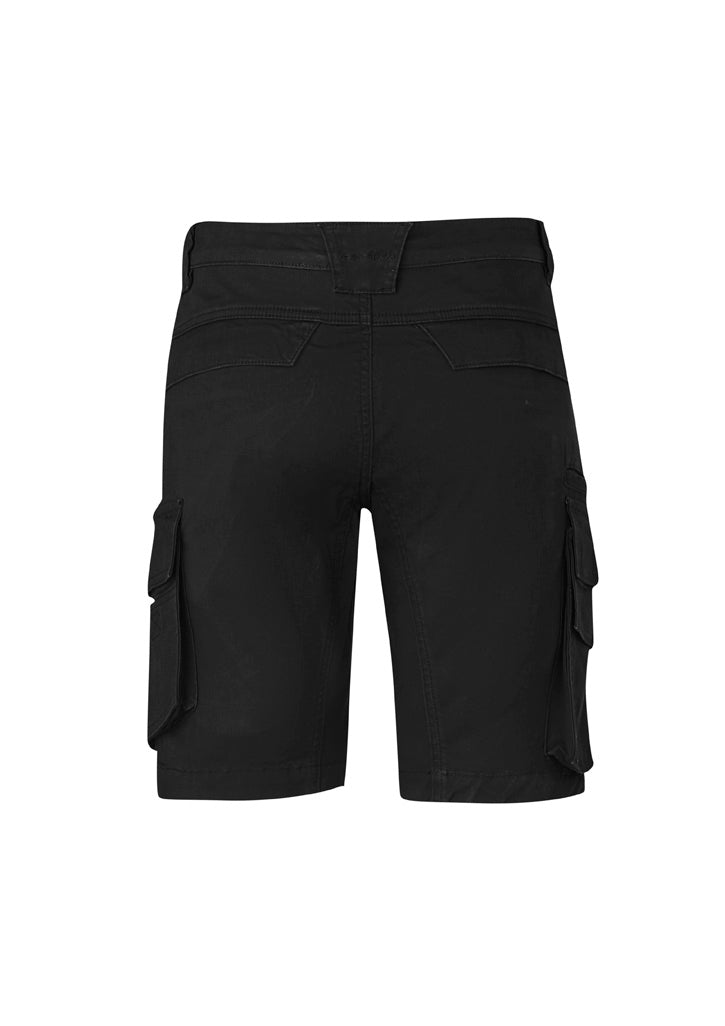 Mens Streetworx Curved Cargo Short Black back