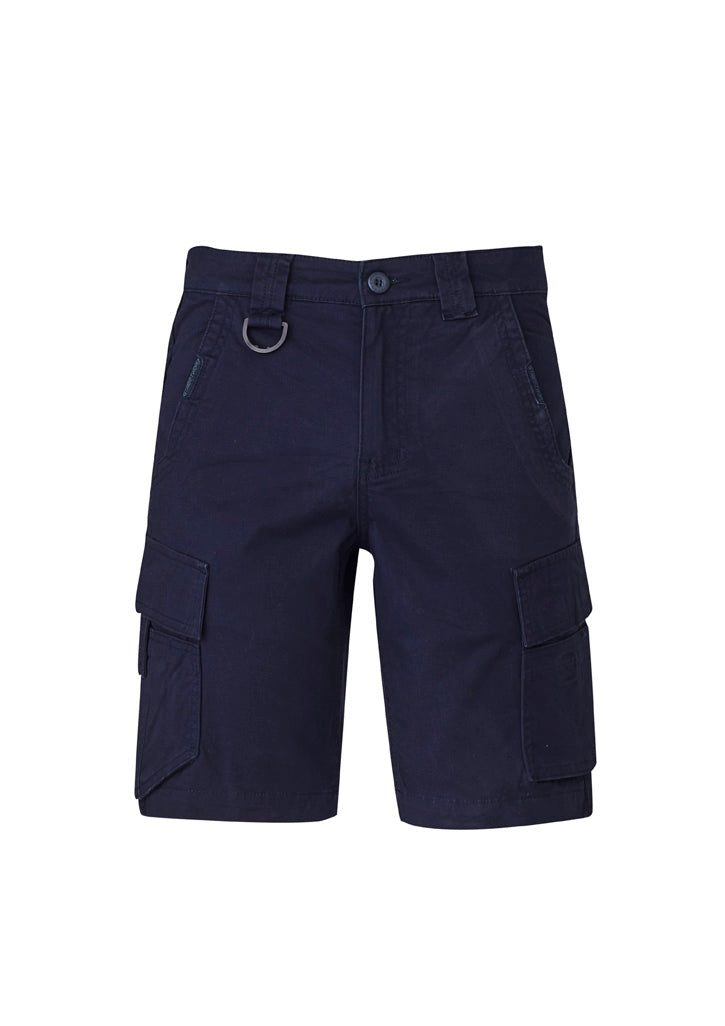 Mens Streetworx Curved Cargo Short Navy front