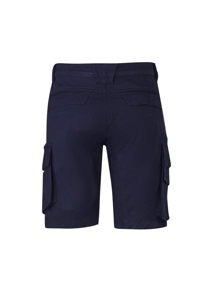 Mens Streetworx Curved Cargo Short Navy back
