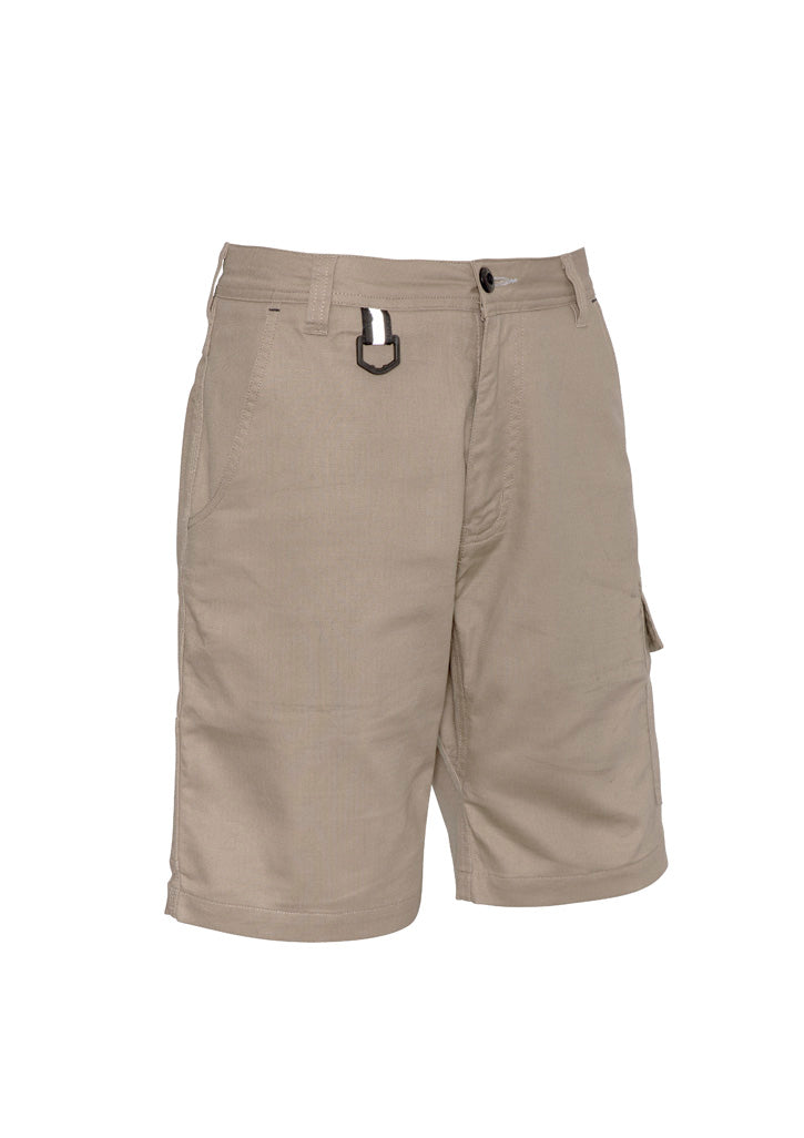 Mens Rugged Cooling Vented Short Khaki front