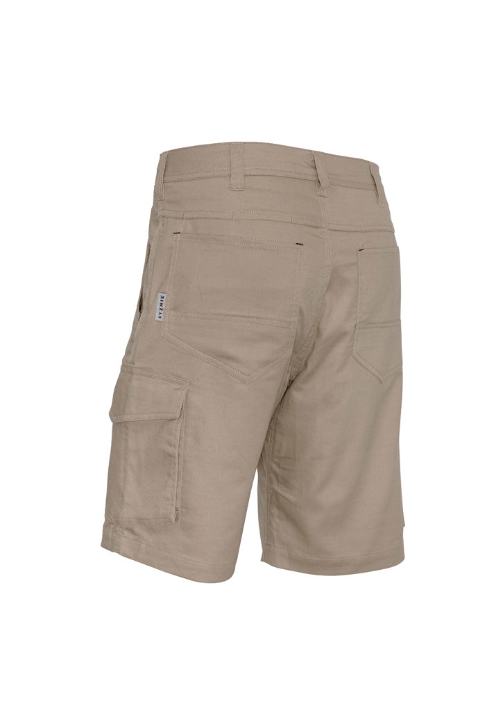 Mens Rugged Cooling Vented Short Khaki back
