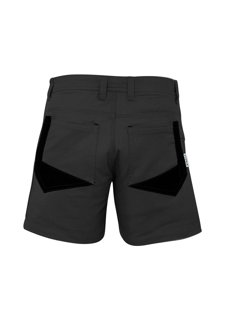 Mens Rugged Cooling Short Short Charcoal back