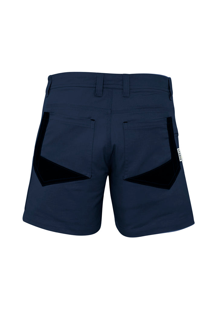 Mens Rugged Cooling Short Short Navy back