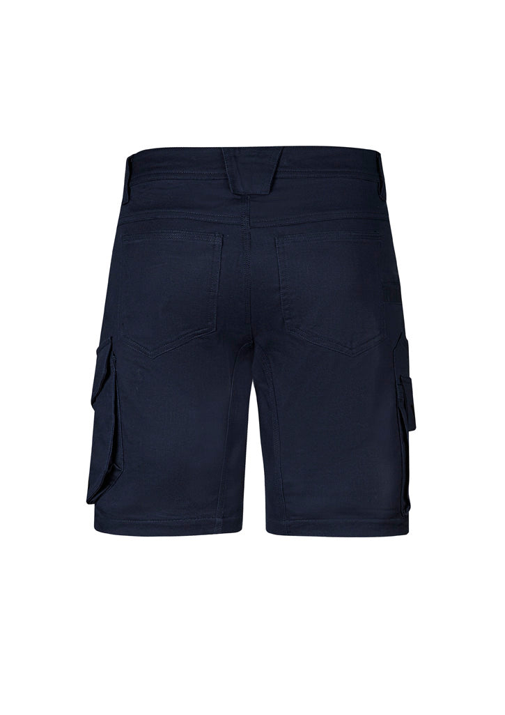 Mens Rugged Cooling Stretch Short Navy back