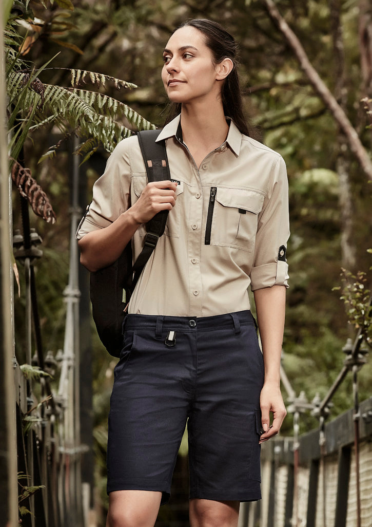 Womens Rugged Cooling Vented Short Navy front