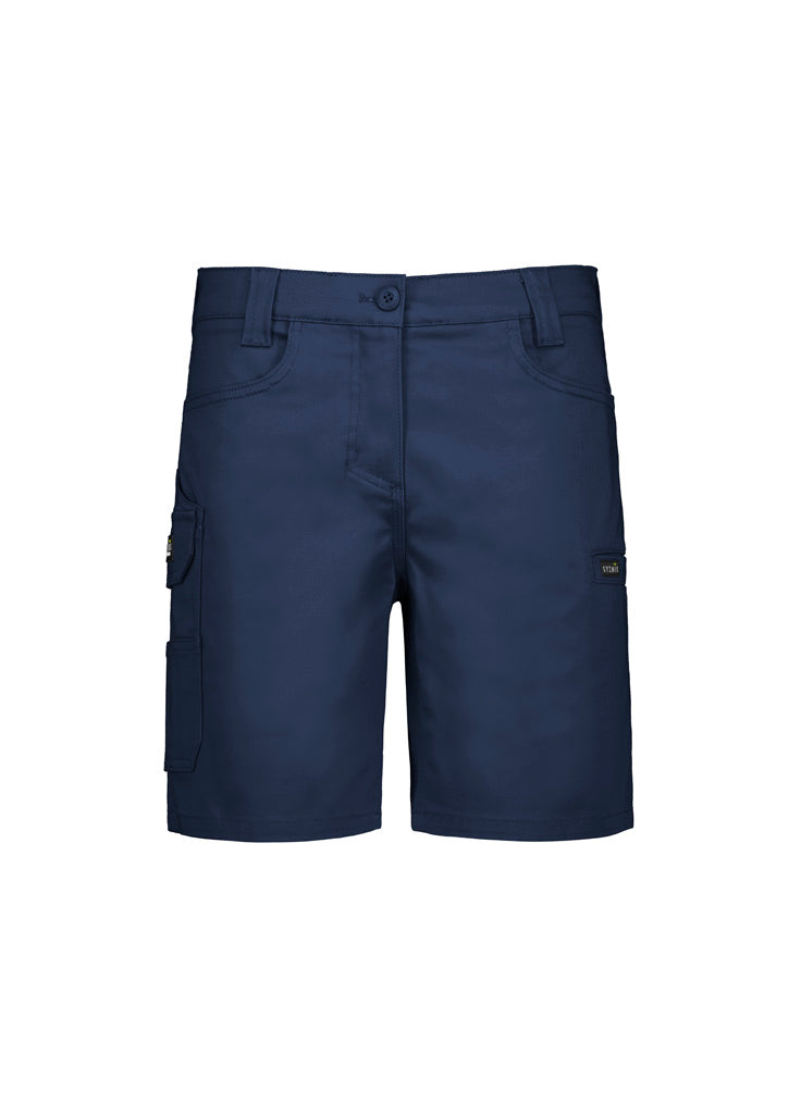 Womens Essential Stretch Cargo Short Navy front