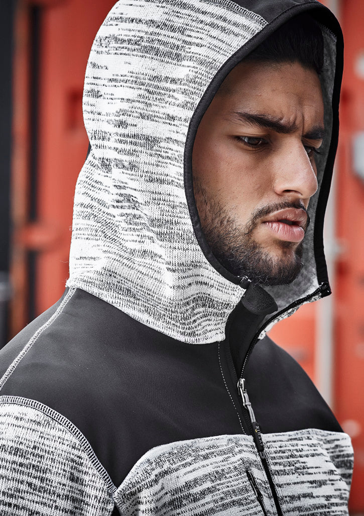 Unisex Streetworx Reinforced Knit Hoodie Grey back
