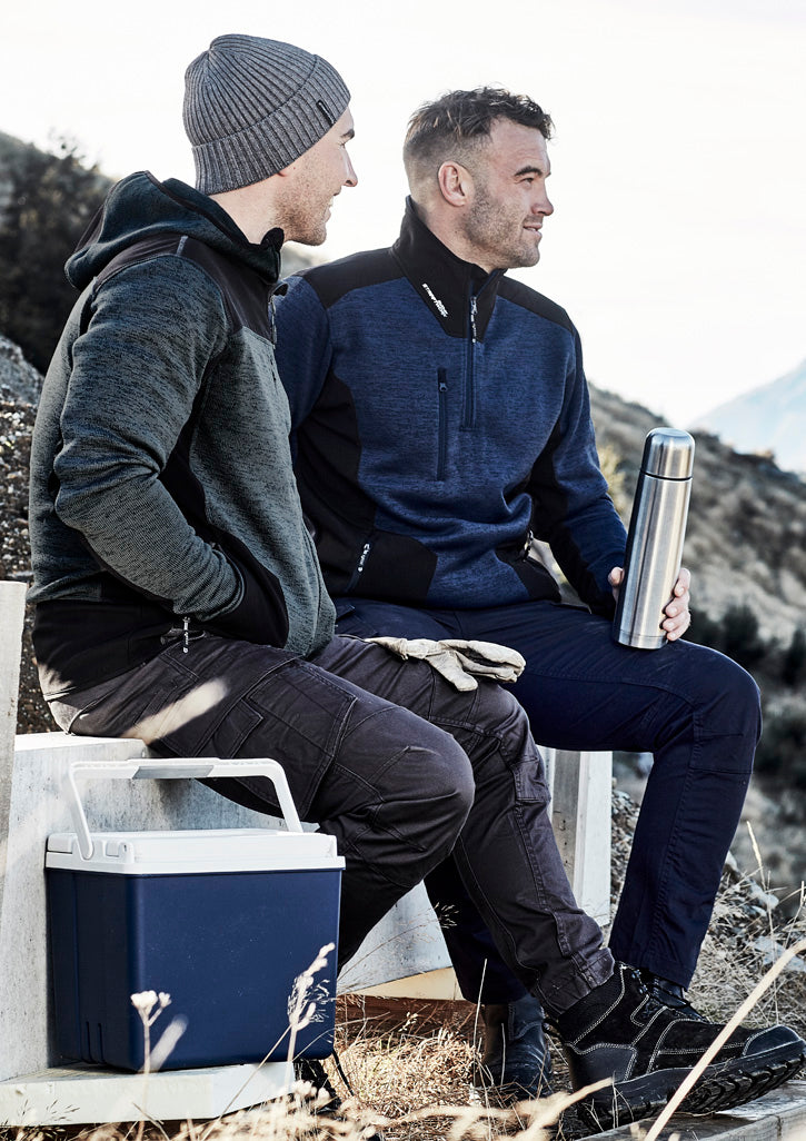 Unisex Streetworx Reinforced Knit Hoodie Gunmetal front