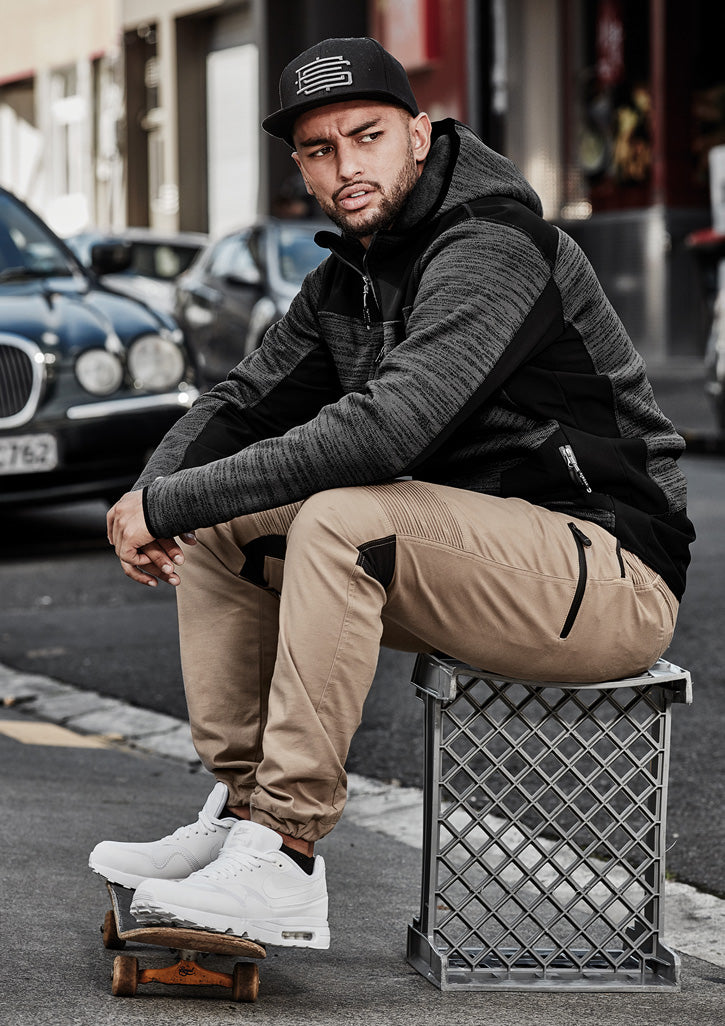 Unisex Streetworx Reinforced Knit Hoodie Gunmetal back