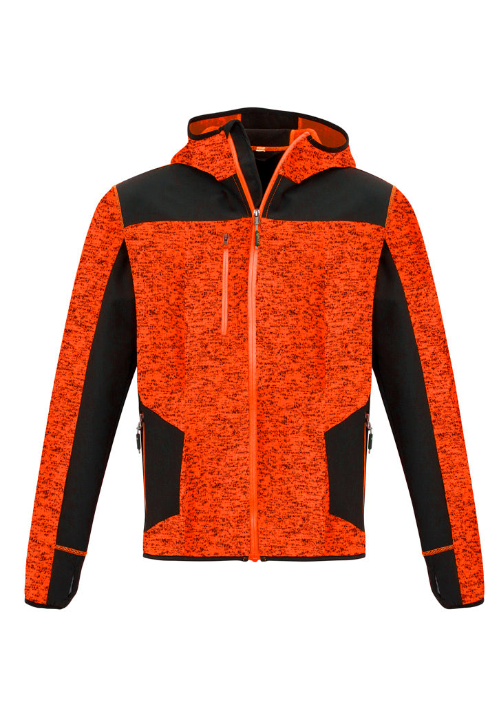 Unisex Streetworx Reinforced Knit Hoodie Fluoro Orange front