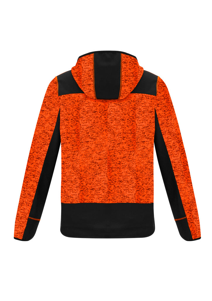 Unisex Streetworx Reinforced Knit Hoodie Fluoro Orange back