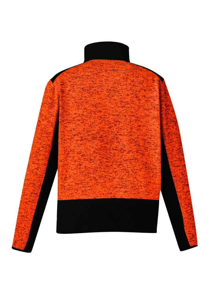 Unisex Streetworx Reinforced Knit 1/2 Zip Pullover Fluoro Orange back